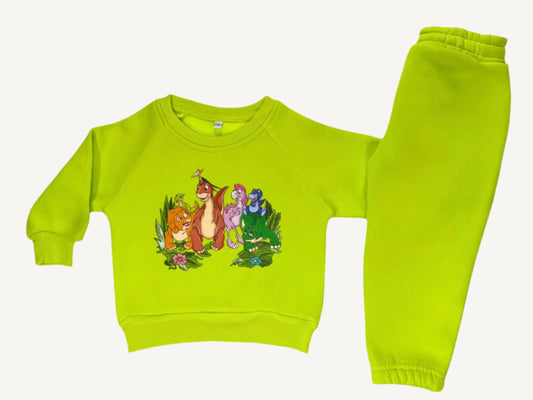 Kids Sweat Set - Lime Green