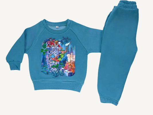 Kids Sweat Set - Steel Blue